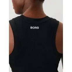 BJØRN BORG Borg Rib Tank, Black Beauty -butik med fitnessudstyr 10000580 BK001R Bjorn Borg Rib Tank Black Beauty 03 jan22