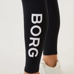 BJØRN BORG Borg Logo Tights, Black Beauty -butik med fitnessudstyr 10001597 BK001R BJORNBORG Borg Logo Tights BlackBeauty 0123