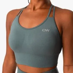ICANIWILL ICIW Define Seamless Sport Bra, Black -butik med fitnessudstyr 10222 051R ICIW Define Seamless Sports Bra Jungle Green 03 0920