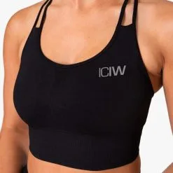 ICANIWILL ICIW Define Seamless Sport Bra, Black -butik med fitnessudstyr 10496 001R ICIW Define Seamless Sports Bra Black 03 0920 1