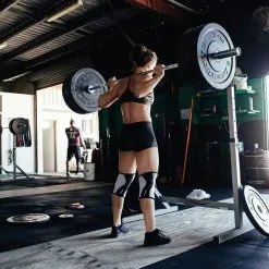 REHBAND RX Knee Sleeve, 5mm, White/Black -butik med fitnessudstyr 105301 010r rehband rx knee support 5mm white 8