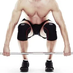 REHBAND RX Knee Sleeve, 7mm, Black/Red -butik med fitnessudstyr 105436 020r rx knee sleeve 7mm black red 4