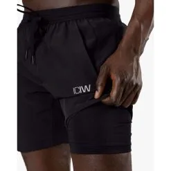 ICANIWILL Workout 2-in-1 Shorts, Black -butik med fitnessudstyr 10845 001R ICIW Workout 2in1 Shorts Black juli20 04