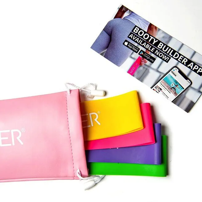 Booty Builder Mini Bands, Pink, 4-Pack 3 Booty Builder Mini Bands, Pink, 4-Pack - Billede 3