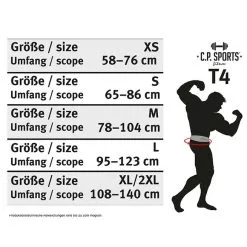 C.P. SPORTS Lifting Belt, Black -butik med fitnessudstyr 1089 56R Lifting Belt Black sizes 0520