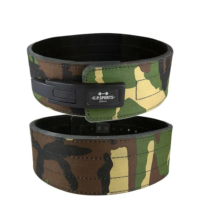 C.P. SPORTS Powerlifting Lever Belt, Camo 1 C.P. SPORTS Powerlifting Lever Belt, Camo