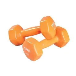 Spri Dumbbells Vinyl, Pair - 4,5 Kg