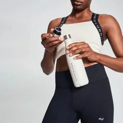 Röhnisch Metal Water Bottle, Oyster Gray -butik med fitnessudstyr 110513S126ONE Rohnisch Metal Water Bottle Oyster Gray 03 0720