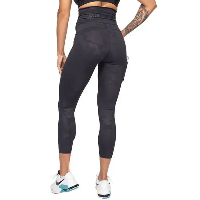 Better Bodies High Waist Leggings, Black Camo 9 Better Bodies High Waist Leggings, Black Camo - Billede 9