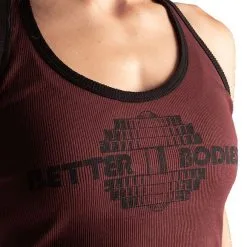 Better Bodies Old School Rib T-back, Maroon -butik med fitnessudstyr 111103393R Better Bodies Old School Rib T back Maroon 05 sep22