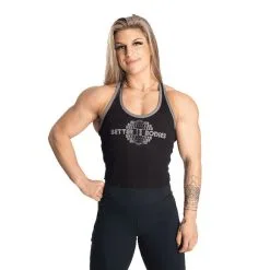 Better Bodies Old School Rib T-Back, Light Grey Melange -butik med fitnessudstyr 111103999R Better Bodies Old School Rib T Back Black 01 aug21