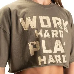 Better Bodies Work Hard Onesize Tee, Washed Green, OS -butik med fitnessudstyr 111134664102 BetterBodies Work Hard Onesize Tee Washed Green mars23 4