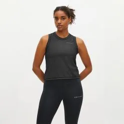 Röhnisch Rib Cropped Singlet, Black