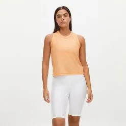 Röhnisch Rib Cropped Singlet, Jurassic Gold