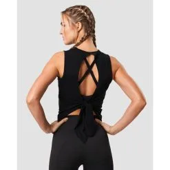 ICANIWILL Empowering Open Back Tank, White -butik med fitnessudstyr 11289 001R ICIW Empowering Open Back Tank Black 02 jan21