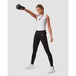 ICANIWILL Empowering Open Back Tank, Black -butik med fitnessudstyr 11290 002R ICIW Empowering Open Back Tank White 05 jan21 2