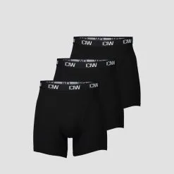 ICANIWILL Boxer 3-Pack, Black/Teal -butik med fitnessudstyr 11363 001R ICANIWILL Boxer 3 Pack Black 01 0321 2