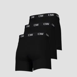 ICANIWILL Boxer 3-Pack, Black/Teal -butik med fitnessudstyr 11363 001R ICANIWILL Boxer 3 Pack Black 02 0321 2