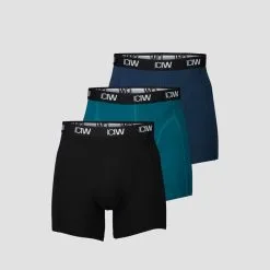 ICANIWILL Boxer 3-Pack, Black 29 ICANIWILL Boxer 3-Pack, Black -butik med fitnessudstyr 11364 185R ICANIWILL Boxer 3 Pack Black Teal 01 0321
