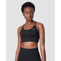 ICANIWILL Ribbed Define Seamless Sports Bra, Black