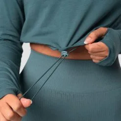 ICANIWILL Define Cropped 1/4 Zip Adjustable, Jungle Green -butik med fitnessudstyr 11919 051R ICANIWILL Define Cropped Zip Adjustable Jungle Green 4 0821