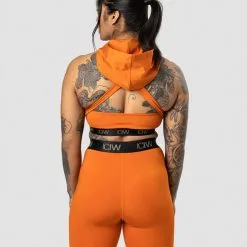 ICANIWILL Ultimate Training Hoodie Sports Bra, Amber -butik med fitnessudstyr 11973 252R ICANIWILL UltimateTraining Hoodie Sports Bra Amber 0322 2