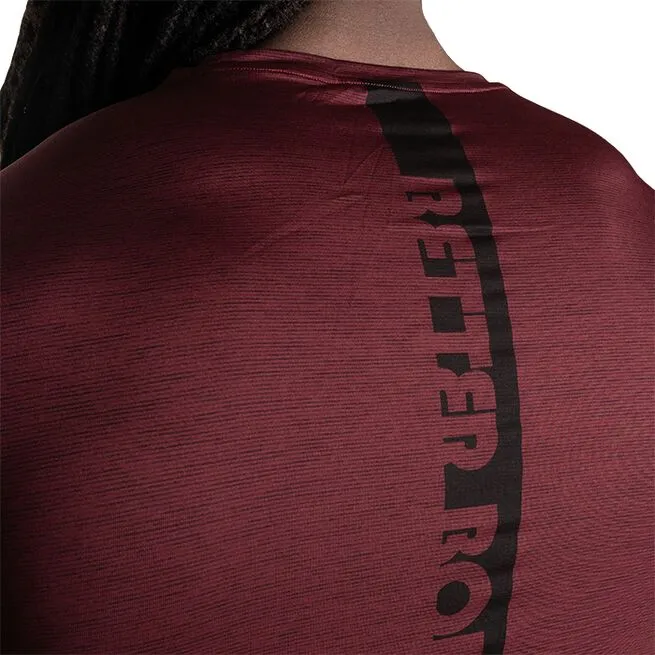 Better Bodies Essex Stripe Tee, Maroon Melange 5 Better Bodies Essex Stripe Tee, Maroon Melange - Billede 5