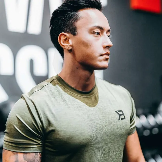 Better Bodies Essex Stripe Tee, Maroon Melange 19 Better Bodies Essex Stripe Tee, Maroon Melange - Billede 19