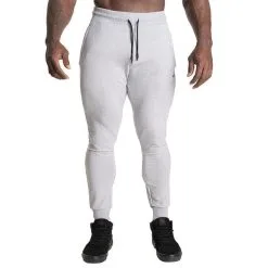 Better Bodies Tapered Joggers V2, Light Grey Melange -butik med fitnessudstyr 121008903R BetterBodies Tapered JoggersV2 Light GreyMelange 0423 3