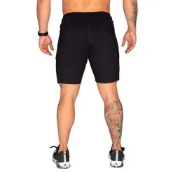 Better Bodies Tapered Sweatshorts, Light Grey Melange -butik med fitnessudstyr 121014999R Better Bodies Men Tapered Sweatshorts Black 06 0420