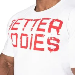 Better Bodies Basic Tapered Tee, White/Red 8 Better Bodies Basic Tapered Tee, White/Red -butik med fitnessudstyr 121050002R Better Bodies Basic Tapered Tee White Red 04 0922