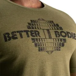 Better Bodies Recruit Tee, Army Green Melange -butik med fitnessudstyr 121053600R Better Bodies Recruit Tee Army Green Melange 04 0622