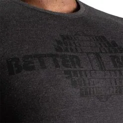 Better Bodies Recruit Tee, Dark Grey Melange -butik med fitnessudstyr 121053907R Better Bodies Recruit Tee Dark Grey Melange 04 0622