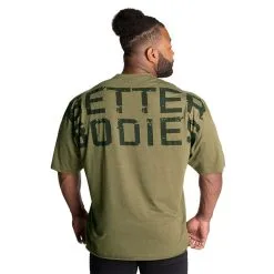 Better Bodies Union Iron Tee, Army Green Melange -butik med fitnessudstyr 121054600R Better Bodies Union Iron Tee Army Green Melange 03 0622