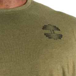 Better Bodies Union Iron Tee, Army Green Melange -butik med fitnessudstyr 121054600R Better Bodies Union Iron Tee Army Green Melange 04 0622