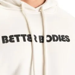 Better Bodies Logo Hoodie V2, Off White -butik med fitnessudstyr 121058010R Better Bodies Logo Hoodie V2 Off White 04 1022
