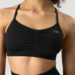 ICANIWILL Scrunch Seamless Sports Bra, Black -butik med fitnessudstyr 13011 001R ICIW Scrunch Seamless Sports Bra Black 03 0622