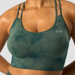 ICANIWILL Define Seamless Tie Dye Sports Bra, Dark Green Melange 8 ICANIWILL Define Seamless Tie Dye Sports Bra, Dark Green Melange -butik med fitnessudstyr 13023 103R ICANIWILL Define Seamless Tie Dye Sports Bra Dark Green Melange 03 1122