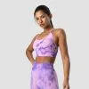 ICANIWILL Define Seamless Tie Dye Sports Bra, Purple Breeze