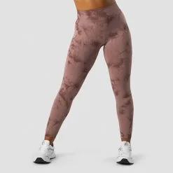 ICANIWILL Define Seamless Tie Dye Tights, Mauve