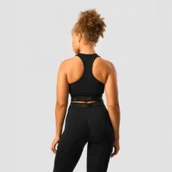 ICANIWILL Define Seamless Logo Cropped Tank Top, Black -butik med fitnessudstyr 13029 001R ICANIWILL Define Seamless Logo Cropped Tank Top Black 02 sep22