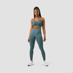 ICANIWILL Define Seamless Scrunch Sports Bra, Jungle Green -butik med fitnessudstyr 13036 051R ICIW Define Seamless Scrunch Sports Bra Jungle Green 04 juli22
