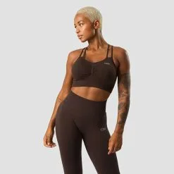 ICANIWILL Define Seamless Scrunch Sports Bra, Dark Brown -butik med fitnessudstyr 13036 284R ICANIWILL Define Seamless Scrunch Sports Bra Dark Brown 02 0123