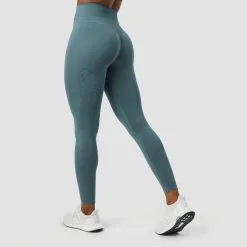 ICANIWILL Define Seamless Scrunch Tights, Jungle Green