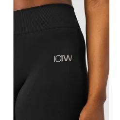 ICANIWILL Define Seamless Tights Mid Waist, Black -butik med fitnessudstyr 13038 001R ICIW Define Seamless Tights Mid Waist Black 03 aug22