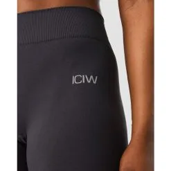 ICANIWILL Define Seamless Tights Mid Waist, Dark Graphite -butik med fitnessudstyr 13038 261R ICIW Define Seamless Tights Mid Waist Dark Graphite 03 aug22
