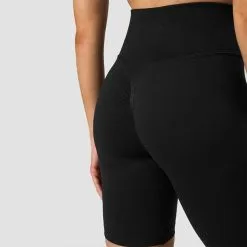 ICANIWILL Scrunch Seamless Biker Shorts, Black -butik med fitnessudstyr 13050 001R ICIW Scrunch Seamless Biker Shorts Black 03 0622