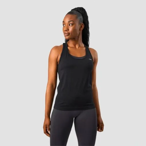 ICANIWILL Everyday Seamless Tank Top, Black -butik med fitnessudstyr 13061 001R ICIW Everyday Seamless Tank Top Black 01 aug22