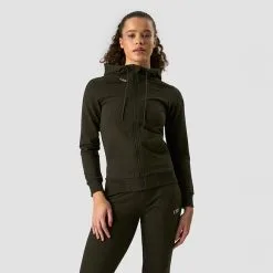 ICANIWILL Activity Zip Hoodie, Dark Army Green -butik med fitnessudstyr 13063 270R ICANIWILL Activity Zip Hoodie Dark Army Green 01 0922 1