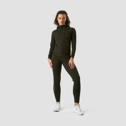 ICANIWILL Activity Zip Hoodie, Dark Army Green -butik med fitnessudstyr 13063 270R ICANIWILL Activity Zip Hoodie Dark Army Green 05 0922